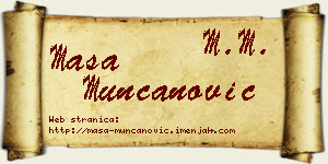 Maša Munćanović vizit kartica